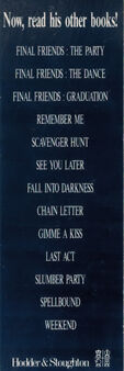 christopher pike bookmark back